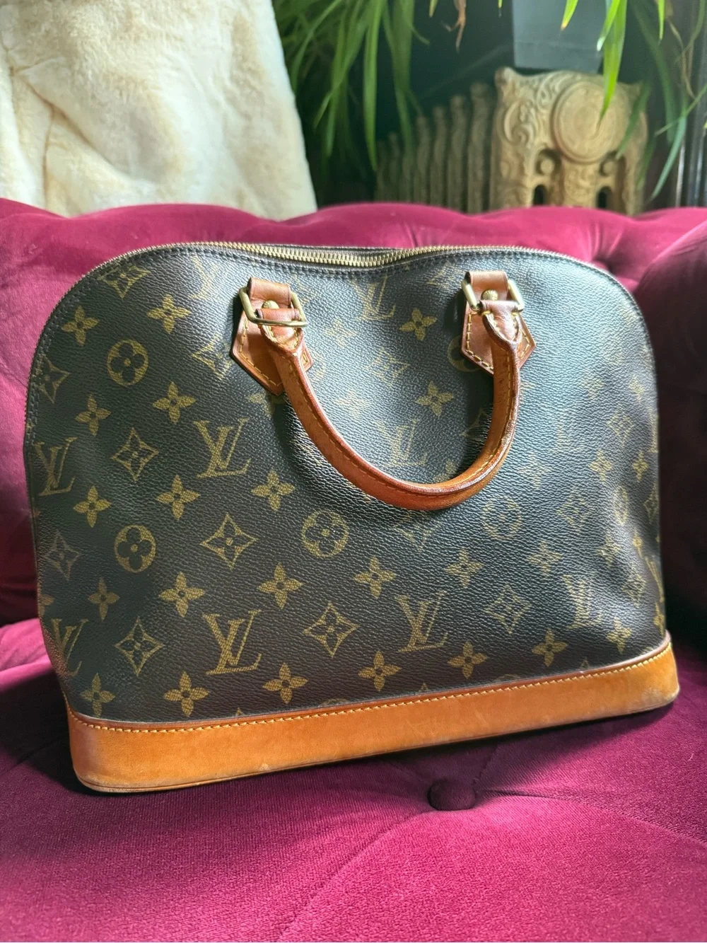 Vintage Louis Vuitton - Alma PM Tote Handbag - Monogram Brown 12x9.5x6.5